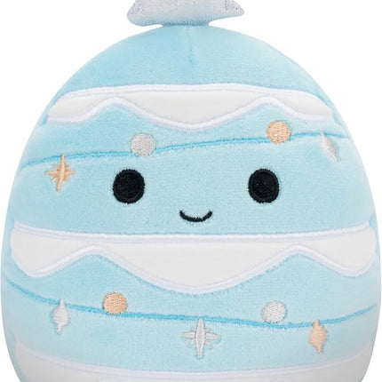 Squishmallows Original 5-Inch Holiday 4-Pack – Ethel Hot Chocolate, Floyd French Fries, Keiko Blue Christmas Tree, Ricardo Peppermint Bat – Official Jazwares Plush (Little)