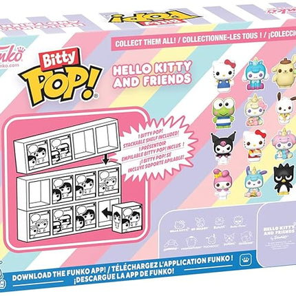 Funko Pop! Bitty: Sanrio - Hello Kitty (Classic), Cinnamoroll, Pompompurin, and A Surprise Mystery Mini Figure - 0.9 Inch (2.2 Cm) - Hello Kitty Collectable - Stackable Display Shelf Included
