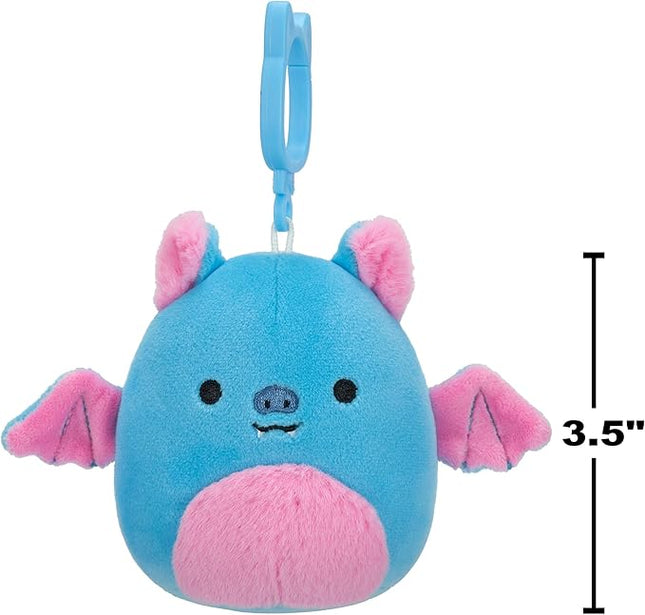 Squishmallows Original Clip 5-Pack – Boyle Fruit Bat, Dianalee Chipmunk, Theodore Roadrunner, Earling Mushroom Bat, Truman Turtle