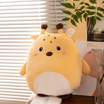 Soft Flat Deer Plush Hugging Pillow Cute Beige Deer Unicorn Stuffed Animal Fawn Plushies Toys Kids Fawn Anime Cushion for Birthday, Valentine's Day, Christmas...16.5 Inch