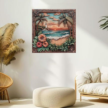 Wooden Puzzles for Adults 500 Pieces, Lighthouse Wooden Jigsaw Puzzles, Adult Puzzles Wooden Toys Home Decor Gift Family Brain Game for Men Women Elders Seniors, 15.9x15.9 inch