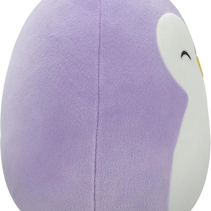 Squishmallows Original 7.5-Inch - Elle The Purple Penguin with Closed Eyes and White Belly