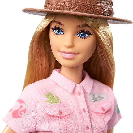 Barbie Careers Doll & Accessories, Zoologist Wearing Removable Outfit with Hat, Clipboard & Koala Figure That Can Hold Doll's Arm
