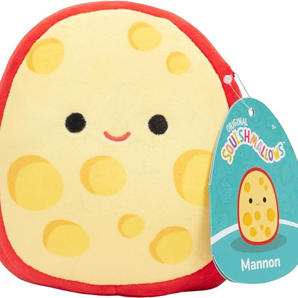 Squishmallows 5" Mannon The Gouda Cheese Mini Plush - Official Kellytoy - Collectible Soft & Squishy Mini Cheese Stuffed Animal Toy - Easter Gift for Kids, Girls, & Boys - 5 Inch