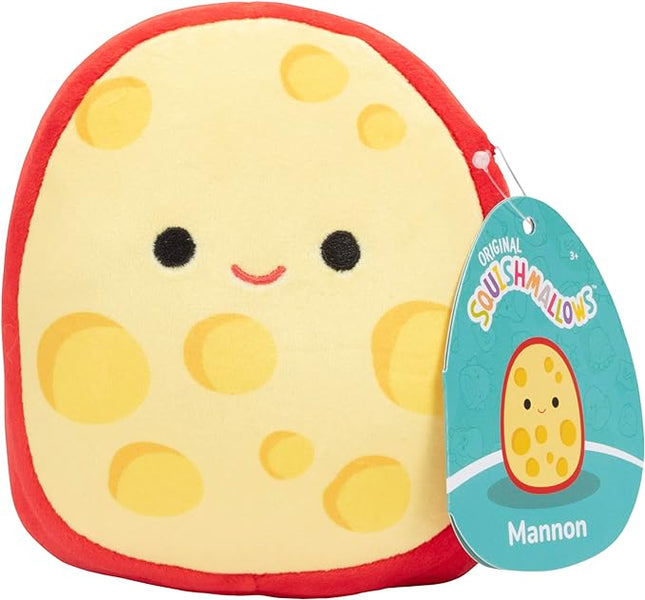 Squishmallows 5" Mannon The Gouda Cheese Mini Plush - Official Kellytoy - Collectible Soft & Squishy Mini Cheese Stuffed Animal Toy - Easter Gift for Kids, Girls, & Boys - 5 Inch