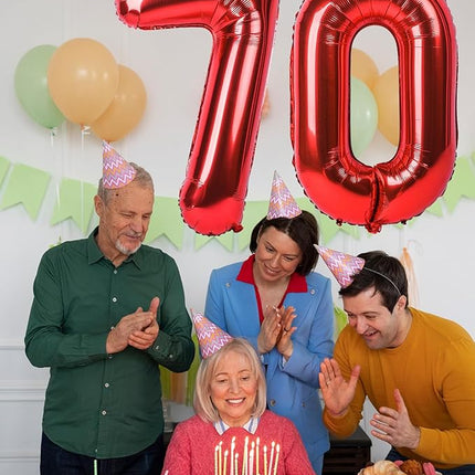 Smlpuame 40 inch Number Balloon 0-9 Red Large Number 26 Balloons,Digital Balloons for Birthday Party Celebration Decorations Supplies, Helium Foil Number Balloons for Wedding Anniversary