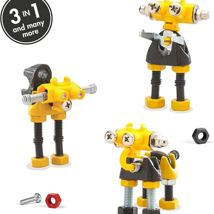 The Off Bits InfoBit Build Your Own Robot Toy Construction Set, Educational Gift STEM Activities Learning Kit, Creative Build and Play Model Kit Steam Toys for 6 7 8 9 10+ Year Old Boys & Girls