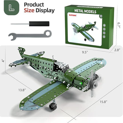 Model Airplane STEM Building Projects Toys - DIY Building STEM Projects Toys for Kids Boys Girls Ages 8-12-16, Assembly Science Kit Model Plane Birthday Gift Toys for Kids Boys 8 9 10 11 12 Years Old
