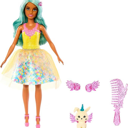 Barbie A Touch of Magic Doll & Accessories Set, Teresa Fashion Doll with Fantasy Outfit, Pet, Leash & Styling Pieces