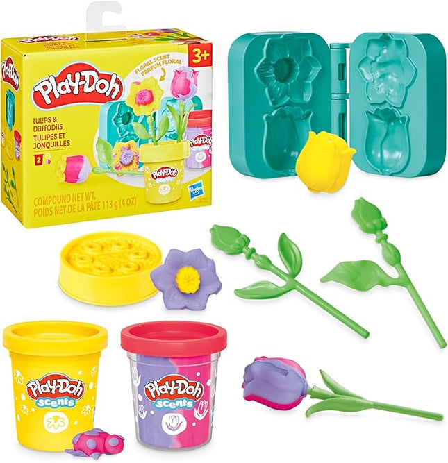 Play-Doh Tulips & Daffodils Flower Toy, Kids Arts & Crafts Kit, Gifts for Girls & Boys 3 Tulips & Daffodils Flower Toy, Kids Arts & Crafts Kit, Gifts for Girls & Boys 3+