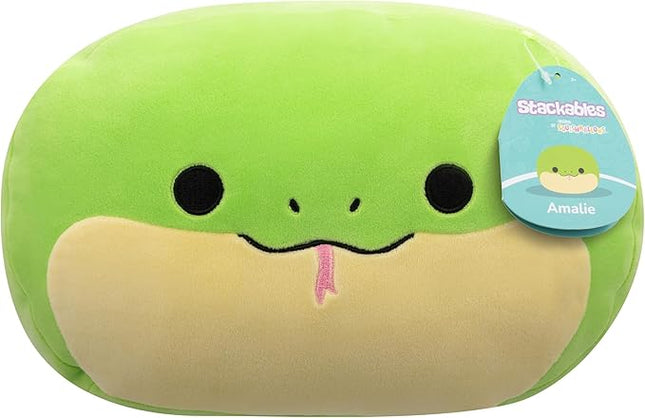 Squishmallows Original 12-Inch Amalie Green Spotted Snake Stackables - Official Jazwares Plush