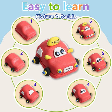 EDIFON Air Dry Clay Kit, 36 Colors Modeling Clay with Tools, Ultra Light, Safe and Non-Toxic, Ideal Gift for Kids (36 Colors+ Tools)