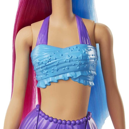 Barbie Dreamtopia Mermaid Doll with Pink & Blue Hair & Tail, Plus Tiara Accessory