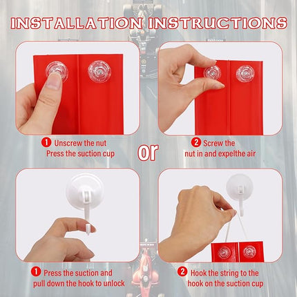 Flexible Race Car Track 16Ft with Suction Cups, Classic Long Rolls Up Portable Racetrack Car Truck Track Compatible with Hot Wheels and Diecast 1/64th Cars Hot Wheels Race Track Toy for Gifts