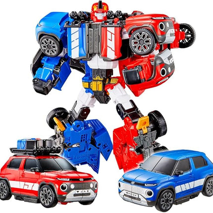 New TOBOT, TOBOT Twins, Youngtoys Transforming Collectible Vehicle to Robot, Heroes Animation Character Toys for Kids 4 and up Transform Toys Cars, Large Size Integration 10-inch
