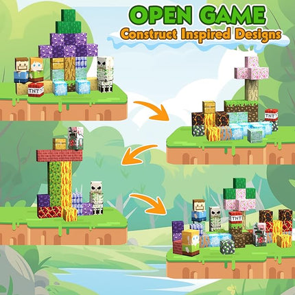 150 PCS Magnetic Blocks, Magnetic Tiles Building Blocks, Magnet Cubes Toddler Kids Toys, Sensory STEM Toys for 3-5 4-6 5-7 6-8 Year Old Boys Girls Christmas Birthday Gifts