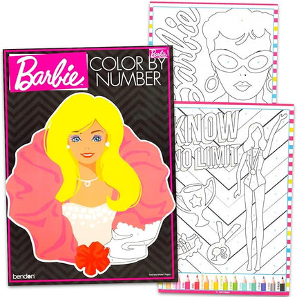 Barbie Advanced Coloring Book Set for Teens, Adults - Barbie Coloring Activity Book Bundle with Crayons, More | Coloring Pages for Adult Relaxation