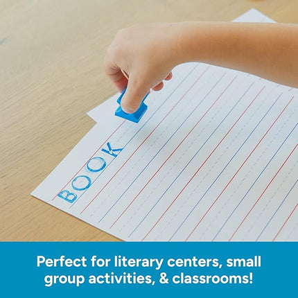 Educational Insights Alphabet Rubber Stamps - Uppercase 5/8", Set of 26 Letters and 4 Punctuation Marks: Perfect for Homeschool & Classroom, Ages 4+