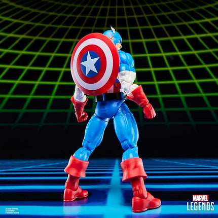 Marvel Legends Series Gamerverse Captain America vs Venom, Retro Video Game-Inspired Collectible 6-Inch Action Figures