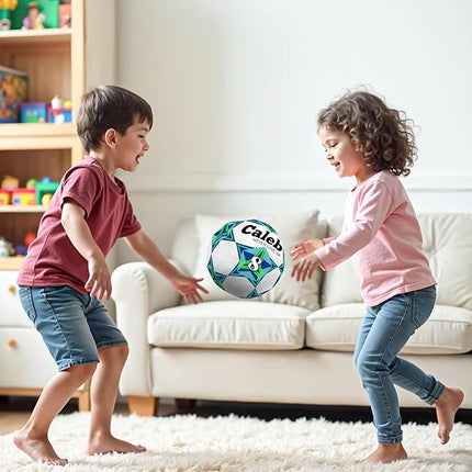 Baosity Custom Soccer Pillow with Text Plush Toy for Kids Stuffed Soccer Creative Room Decor Fluffy Sports Toy Personalized Birthday Christmas Party Easter Gifts for Boys Girls Toddler Kids