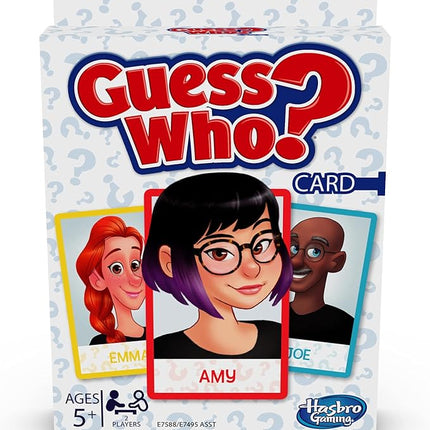 Hasbro Gaming Guess Who? Card Game for Kids, 2 Player Guessing Game, Fun Summer Activities, Vacation Travel Essentials, Ages 5+