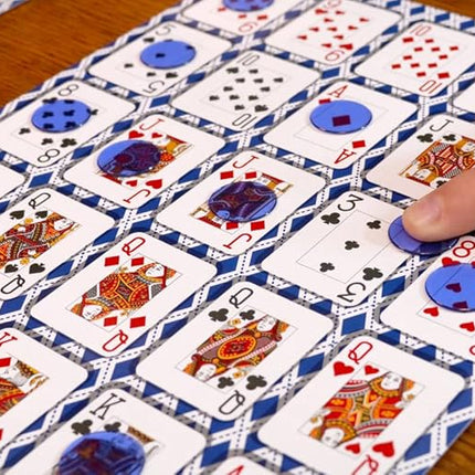 Regal Games - Poker Keeno Bulk Game Set - Includes 12 Two-Sided Boards, 200 Scoring Chips, 1 Deck of Standard Poker Cards - 24 Unique Board Layouts- Casino Night Card Game- Compatible with Poker Keno