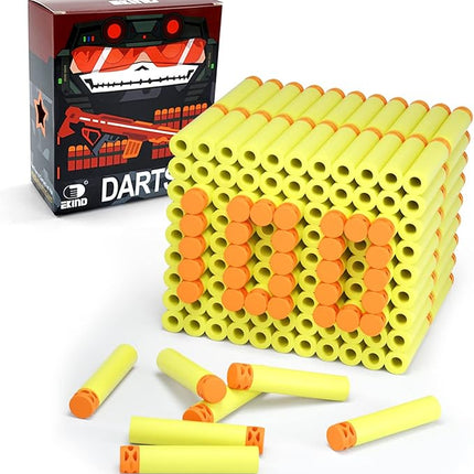 EKIND 100 Pcs Waffles Darts Refill Pack Foam Bullet Compatible for NERF N-Strike Series Blaster (Yellow)