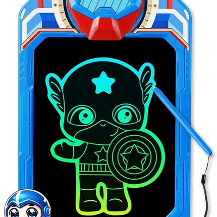LCD Writing Tablet for Kids 10 Inch Mech Iron Hero for Toddler 3 4 5 6 7 8 - Paint, Doodle Board, Drawing Pad - Travel Toys, Road Trip Car Activities, Birthday Christmas Gift Boys & Man