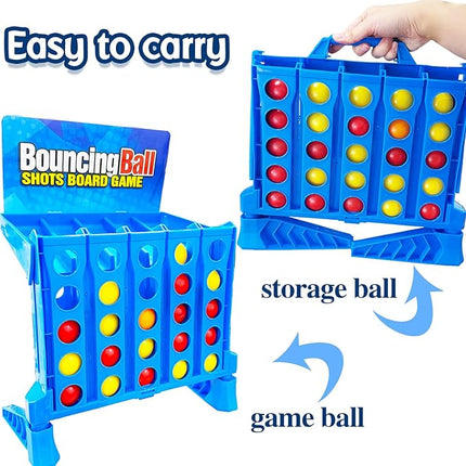 Table Bounce Balls Shots Game,Point Games Bounce 4 in a Row,Bounce Ball Party Game for Kids Games and Gifts