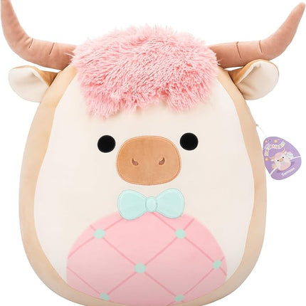 Squishmallows Original 20in Samson The Cookie Highland Cow with Bowtie – Official Jazwares Easter Plush (Jumbo)