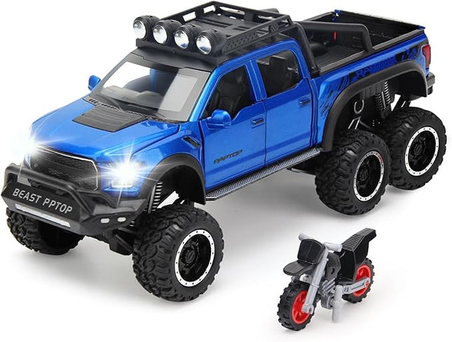 Toy Truck Pickup Model Car for Boys Age 3-8 Diecast Truck by F150 with Sound and Light for Kids, Pull Back Car Gift Toys for 4-7 Years Old