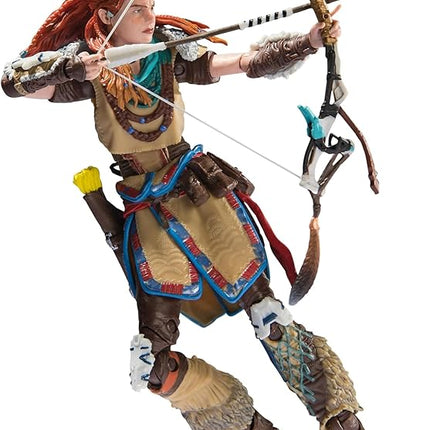 PlayStation Horizon Forbidden West, Deluxe 6” Aloy Action Figure with 15 Accessories, The Shapes Collection, for PS5 Fans & Collectors Ages 17+