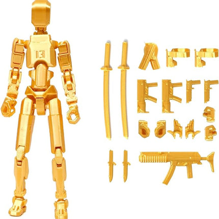 Assembly Completed T13 Action Figure, Titan 13 3D Printed Action Figure, 3D Printed Titan13, Assembled Dummy 13 Lucky 13 Toy Figure
