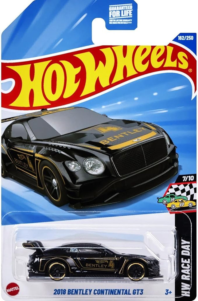 Hot Wheels 2018 Bentley Continental GT3, HW Race Day 7/10 [Black] 162/250