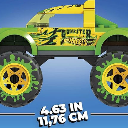 MEGA Hot Wheels Gunkster Monster Truck Building Set Toy Car with Micro Figure Driver, 69 Pieces, Gift Set for Boys and Girls Ages 5 and Up