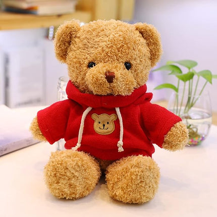 11.8 inches Teddy Bear Stuffed Animals Soft Plush Cute Teddy Bear Doll for Boys Girls (Red)