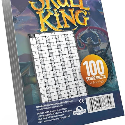 Grandpa Beck's Games Replacement Score Pads for Skull King - The Ultimate Pirate Trick Taking Game | from The Creators of Cover Your Assets & Cover Your Kingdom