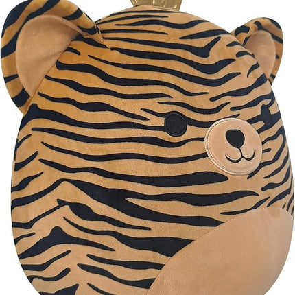Squishmallows Original 14-Inch Tina Tiger with Gold Crown - Large Ultrasoft Official Jazwares Plush