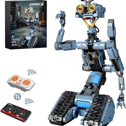 iATOM 1176 Pieces Johnny 5 Robot Building Set with Remote Control - Rechargeable, Tech Movie Robotic Figure Model Kit for Adults, Gift for Halloween & Chirstmas