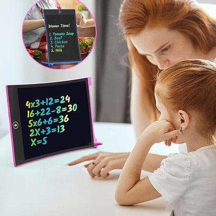 TECJOE 2 Pack LCD Writing Tablet, 8.5 Inch Colorful Doodle Board Drawing Tablet for Kids, Kids Travel Games Activity Learning Toys Birthday Gifts for 3 4 5 6 Year Old Boys and Girls Toddlers