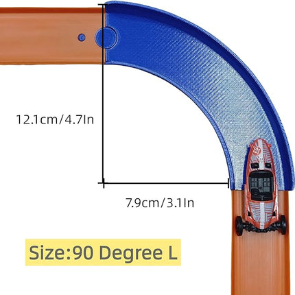 Track Connectors Pieces Compatible with Hot Wheels,90 Degree,Size L,8 Packs