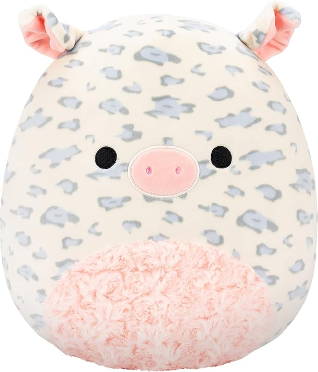 Squishmallows Original 12in Rosie The White Spotted Pig with Pink Swirl Belly – Official Jazwares Easter Plush (Medium-Sized)