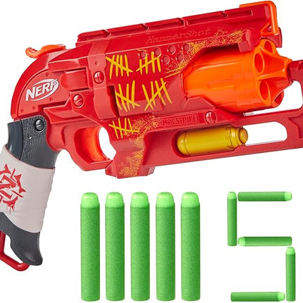 NERF Zombie Strike Hammershot Blaster, Red (Amazon Exclusive)