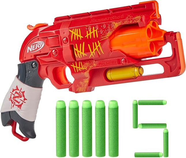 NERF Zombie Strike Hammershot Blaster, Red (Amazon Exclusive)