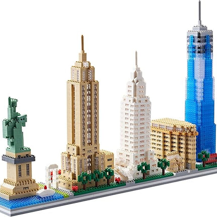 City Architecture New York Skyline Micro Building Blocks Set for Adults NYC Skyline Collection Model Kit for Teens Kids Age of 14+ 3452 Pieces