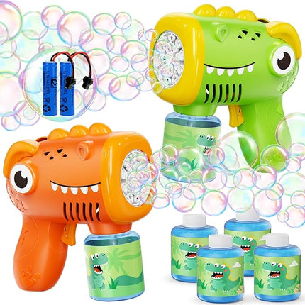 Boys Toys for 3-8 Year Old: 2 Pack Bubble Gun Machine Rechargeable, Kids Toys Birthday Gifts for 3 4 5 6 7 8 Years Old Boy Girls Toddlers Ages 3-5 Valentines Easter Outdoor