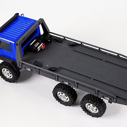 Hobbyplus ARKTOS CR18P Blue Body & Black Rear Flatbed Rock Crawler RTR All Terrain - Remote Control Car, Rock Crawler 1/18 Scale 6WD 2 Speed Transmission Off Road for Adults, RC Hobbyists