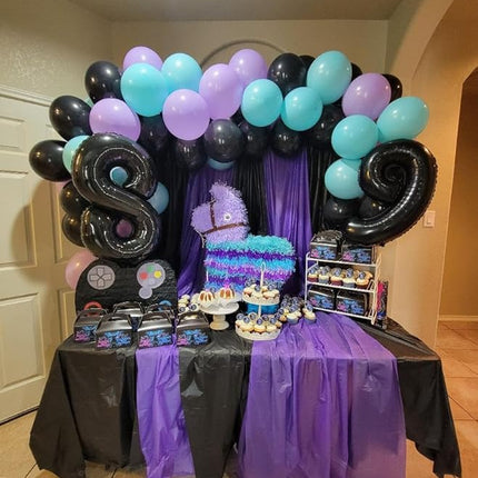 Smlpuame 40 inch Number Balloon 0-9 Black Large Number 17 Balloons,Digital Balloons for Birthday Party Celebration Decorations Supplies, Helium Foil Number Balloons for Wedding Anniversary