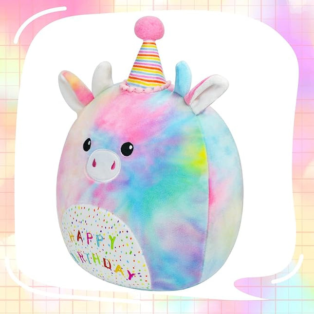 Cow Stuffed Animal Cow Plush Toys 14 Inch Soft Unicorn Plushies Pillow Cute Rainbow Plushies Room Decoration Birthday Gifts for Kids Toddlers Girls and Boys