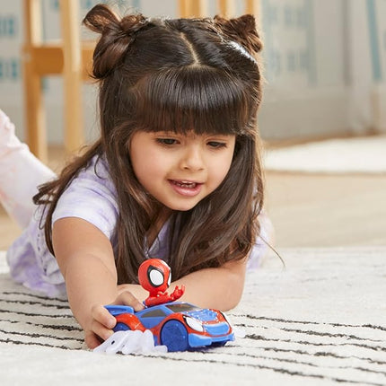 Spidey and his Amazing Friends Spidey Web Crawler Set, 4-Inch Scale Action Figure and Vehicle, Marvel Preschool Super Hero Toys, Kids Easter Gifts, Ages 3+